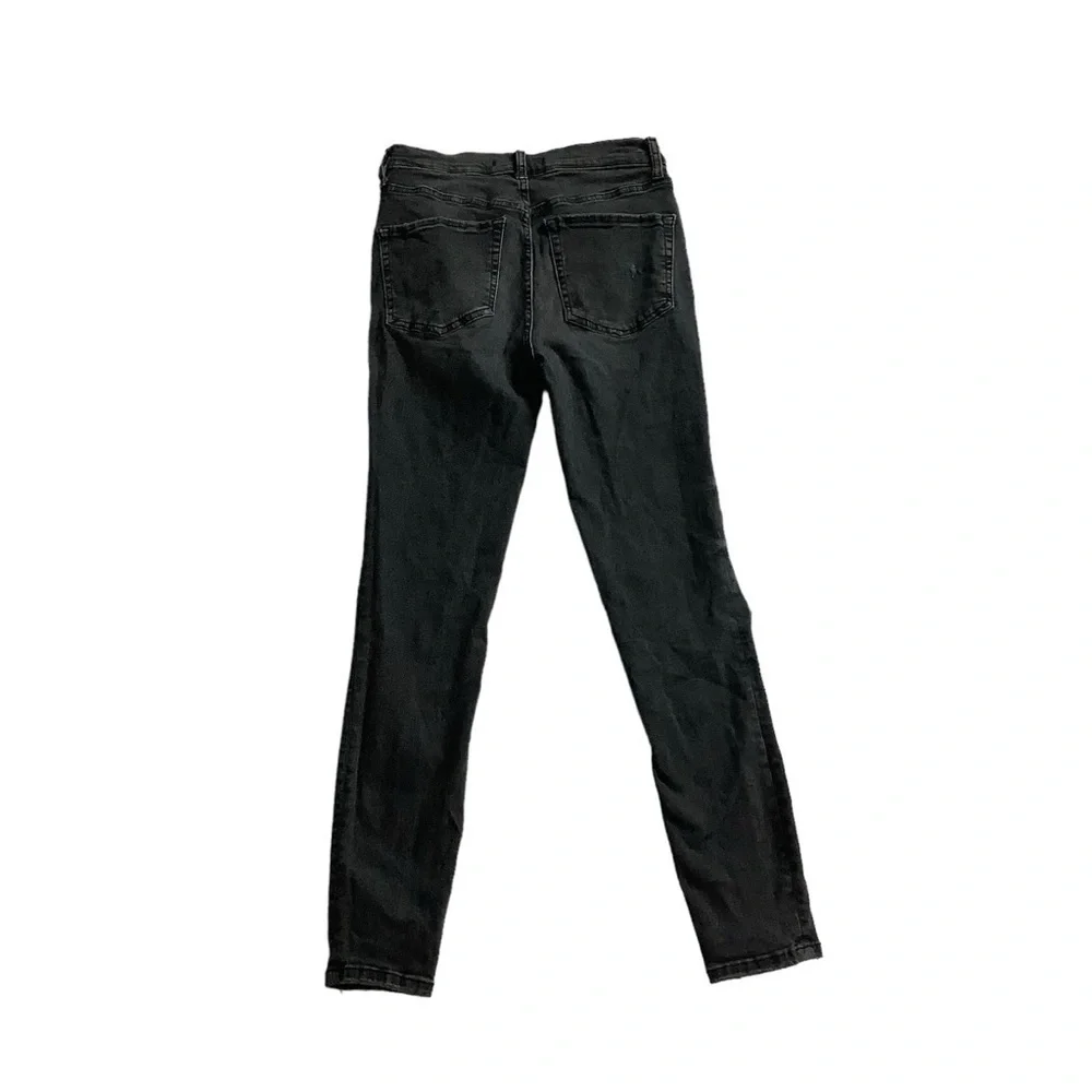 Free People Black Distressed Skinny Ankle Jeans Size 26